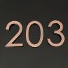 Self-Adhesive House Number Stickers, 2.4/4 in, Modern ABS Door Numbers, Bronze view 4