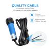 ULBTLUOYV 1-Piece M18 5 m Through-Beam Photoelectric Proximity Switch Sensor PE18 for Safety Equipment (PNP NC) view 4
