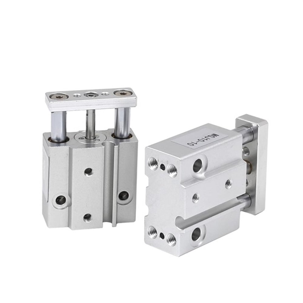 PRXFRWOW Miniature Guided Rod Cylinder MGJ6-5, MGJ6-10, MGJ6-15, MGJ10-5, MGJ10-10, MGJ10-15, MGJ10-20, 1 Piece (MGJ10x20-S)