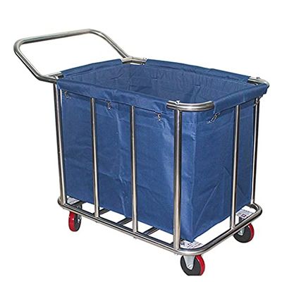 Heavy-Duty Extra-Large Laundry Cart with Wheels, Blue