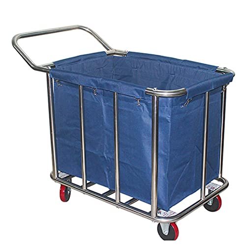 Heavy-Duty Extra-Large Laundry Cart with Wheels, Blue