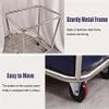 Heavy-Duty Extra-Large Laundry Cart with Wheels, Blue view 4