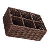 COMPUKAS Rectangular Woven Storage Basket with 6 Compartments view 1