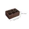 COMPUKAS Rectangular Woven Storage Basket with 6 Compartments view 2