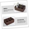 COMPUKAS Rectangular Woven Storage Basket with 6 Compartments view 3