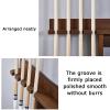 Wall-Mounted Solid Wood Billiard Cue Rack for 8 Cues view 4