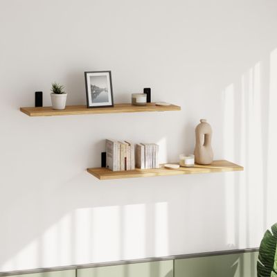 AKKE Breto Hanging Wall Shelf, 50 cm, Metal and Furniture Board, Loft Antique Oak