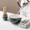 QAUUCP 9/10-Piece Matcha Tea Set with Ceramic Bowl, Whisk, Spoon, Holder and Sieve, Pink view 2