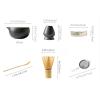 QAUUCP 9/10-Piece Matcha Tea Set with Ceramic Bowl, Whisk, Spoon, Holder and Sieve, Pink view 3