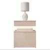 Mirjan24 Serkuzo Bis Bedside Table with 1 Drawer, White LED, Desert Sand view 1