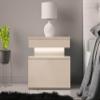 Mirjan24 Serkuzo Bis Bedside Table with 1 Drawer, White LED, Desert Sand view 2