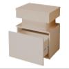 Mirjan24 Serkuzo Bis Bedside Table with 1 Drawer, White LED, Desert Sand view 4