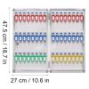 Secure Key Storage Box with Hooks for Office, Hotel and Bank, Wall-Mounted, Lockable, 48 Hooks view 2