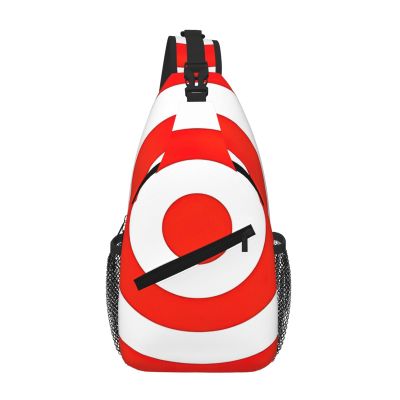 OKFSTY Target Print Crossbody Chest Bag, Black, One Size