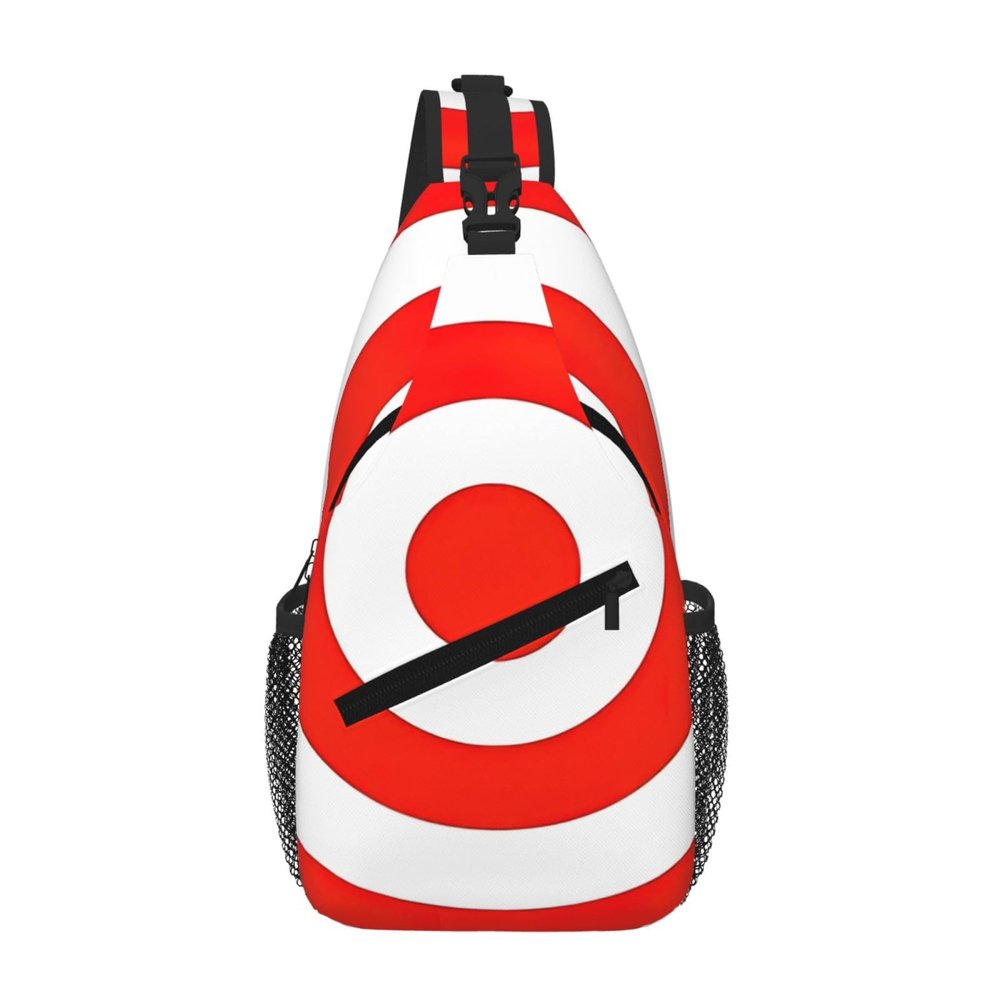 OKFSTY Target Print Crossbody Chest Bag, Black, One Size