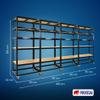 PROREGAL Mega Deal 4-Pack BFFEL Mobile Picking Cart, 192 x 90 x 50 cm, 5 Tiers, Black view 4