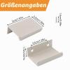 MOROBOR 8-Pack 50 mm Cashmere Gray Aluminum Finger Edge Pulls view 2