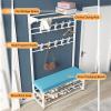 3-in-1 Hall Tree Bench with 4-Tier Shoe Rack and Hooks, White, 78 cm view 2