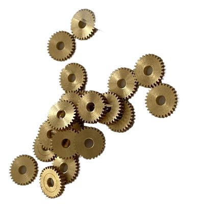 EYRMQWJPC Electric Gears 0.5 Module Brass Motor Pinion Gear Pack of 2, 2 mm Thick, 18T–50T, 1.98–5.02 mm Bore (30T, 16 × 3.02 × 2)