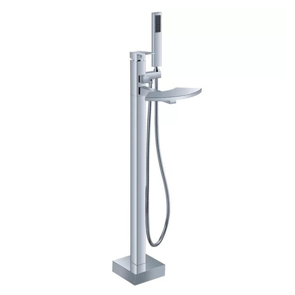 SnamicE Freestanding Waterfall Bathtub Faucet with Hand Shower