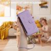 SEHEYA Case for Sony Xperia 5 IV, Embossed PU Leather Wallet Case with Shoulder Strap, Light Purple view 2