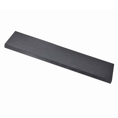 1-Pc. 3K Carbon Fiber Plate, Matte Twill Finish, Customizable Flat Strip (2.0 × 20 × 486 mm)