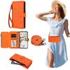 SEHEYA Crossbody Wallet Case for Xiaomi 11T / 11T Pro, Embossed PU Leather, Orange view 1