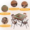 BESTXH Square Mahjong Folding Table, Dining and Game Table for 4 People, Space-Saving Design, for Card Games, Mahjong and Board Games, 01, 70 cm/27.6 in view 3