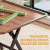 BESTXH Square Mahjong Folding Table, Dining and Game Table for 4 People, Space-Saving Design, for Card Games, Mahjong and Board Games, 01, 70 cm/27.6 in view 4