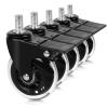 75 mm Office Chair Casters, 360° Swivel, with Brakes view 1
