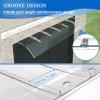 Invisible Awning for Entrances, Transparent Polycarbonate Canopy with UV, Rain and Snow Protection, Brown, 50 × 320 cm view 4