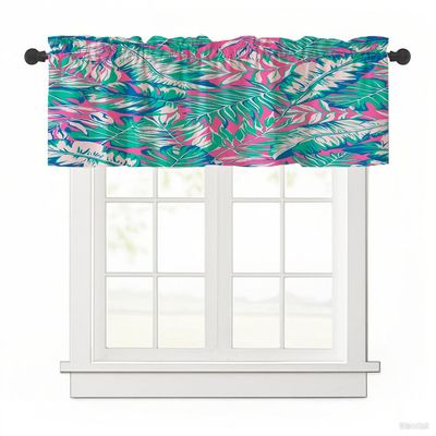 Odot Tropical Plant Print Café Curtain, Jungle, 137 x 45 cm