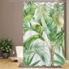 Grn Tropical Plants Shower Curtain 240 x 200 cm, Extra Long, Waterproof Polyester Fabric with 12 Hooks W1-284 view 1