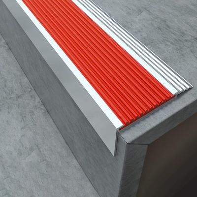 Aluminum Alloy Stair Nosing, Waterproof and Rust-Resistant, Red
