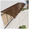 Transparent Polycarbonate Door Canopy, Brown, 40 x 160 cm view 1