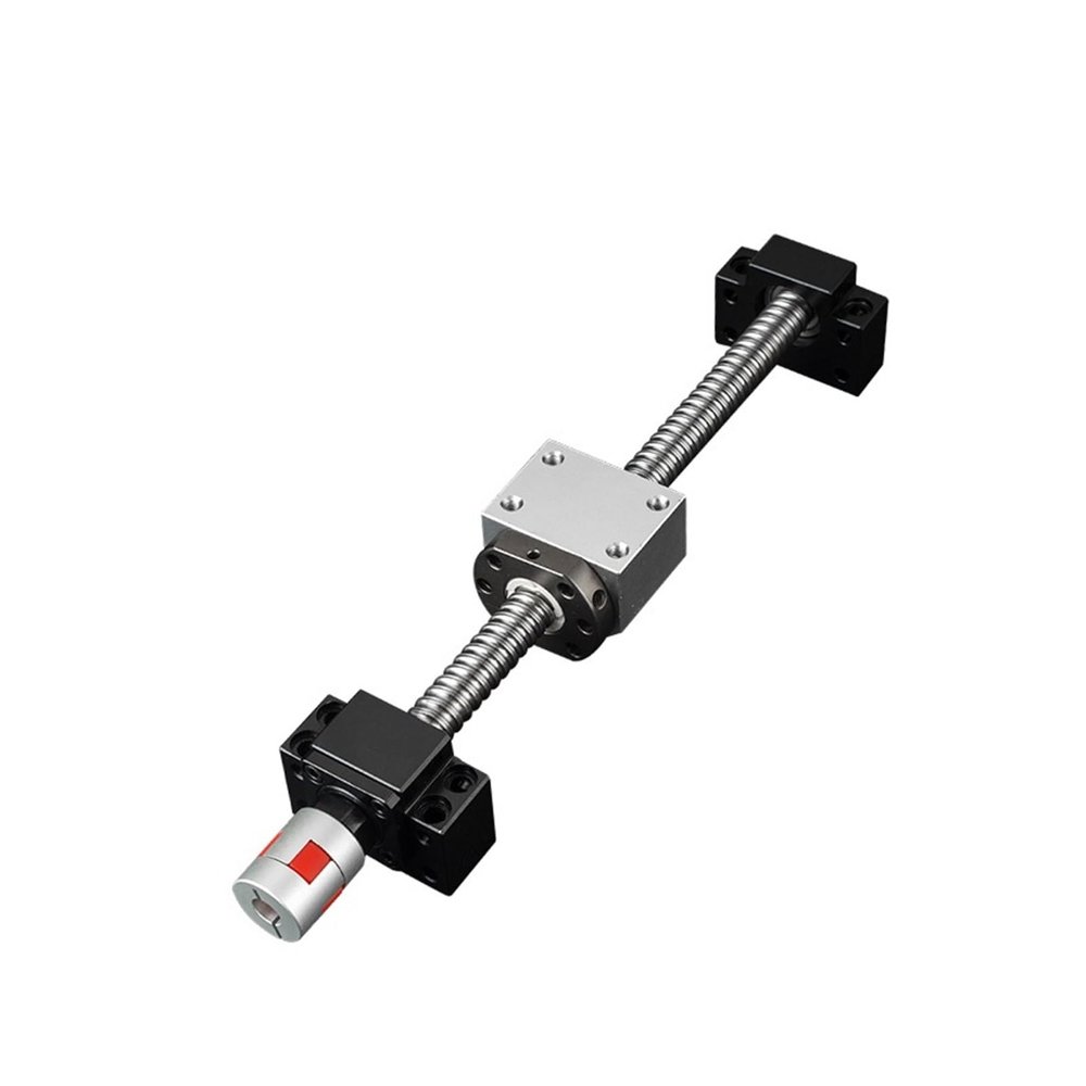 SFU1605 C7 Ball Screw with Machined Ends, Ball Nut, Nut Housing, BK/BF10 Supports and CNC Coupling (400 mm)