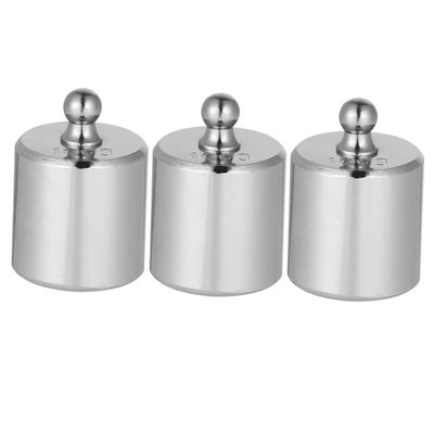 3-Piece Steel Calibration Weight Set for Electronic Scales, Silver