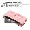 SEHEYA Case for Xiaomi 10T / 10T Pro, Embossed PU Leather Wallet Cover with Strap, Pink view 4