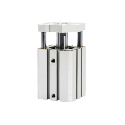 MOOEDJKL Magnetless Thin Air Cylinder, Double-Acting Guide-Rod Compact Pneumatic Cylinder CQMB12-5 CQMB16 CQMB20-20 25-40 32 (45 mm Stroke)