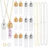 SUNNYCLUE DIY Glass Bottle Necklace Charm Set, Gold and Silver, 6 Sets view 1