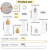 SUNNYCLUE DIY Glass Bottle Necklace Charm Set, Gold and Silver, 6 Sets view 2