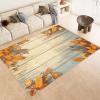 AUWUUA Autumn Maple Leaf Wood-Plank Rug, 170 x 210 cm view 1