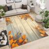 AUWUUA Autumn Maple Leaf Wood-Plank Rug, 170 x 210 cm view 2