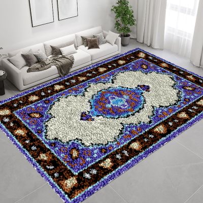QUIYAEZY DIY Latch Hook Rug Kit, 130 x 150 cm