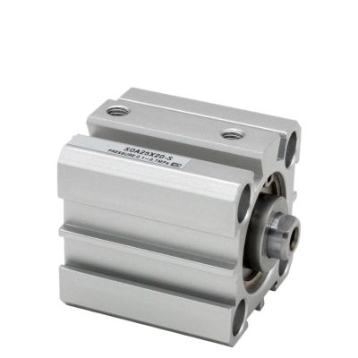 PRXFRWOW Pneumatic Compact Cylinder, 20 mm Bore, 5–100 mm Stroke, Double-Acting