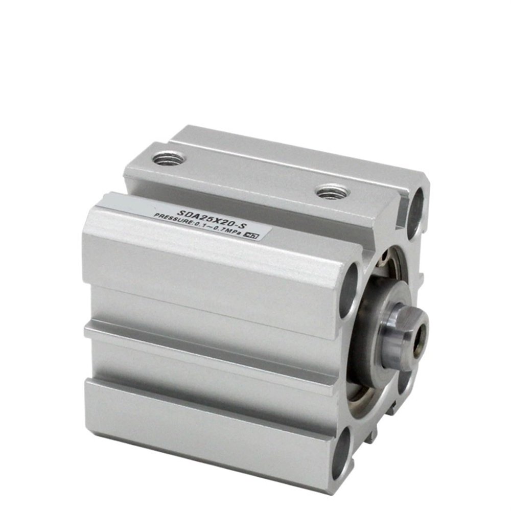 PRXFRWOW Pneumatic Compact Cylinder, 20 mm Bore, 5–100 mm Stroke, Double-Acting