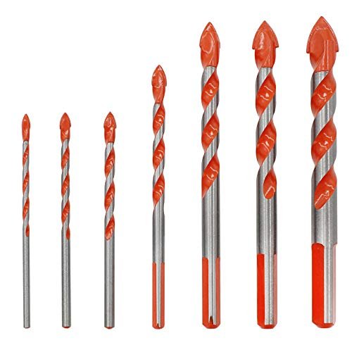 Diamond Concrete Drill Bit, 4/12 mm, Threaded, Triangular Shank, Tungsten Steel, for Tile and Marble, Multiple Sizes (1 pc, 4 mm)