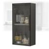 OWOHYG Wooden Bathroom Medicine Cabinet with Glass Doors, Wall-Mounted Storage Cabinet over Toilet view 1