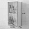 OWOHYG Wooden Bathroom Medicine Cabinet with Glass Doors, Wall-Mounted Storage Cabinet over Toilet view 2