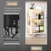 OWOHYG Wooden Bathroom Medicine Cabinet with Glass Doors, Wall-Mounted Storage Cabinet over Toilet view 3